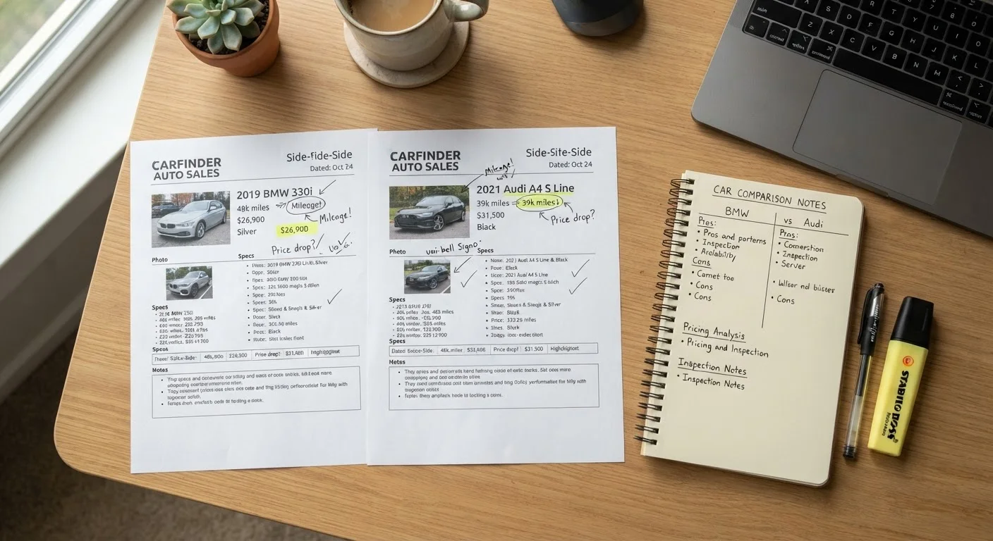 Comparing Multiple Listings for the Same Model: A Structured Approach