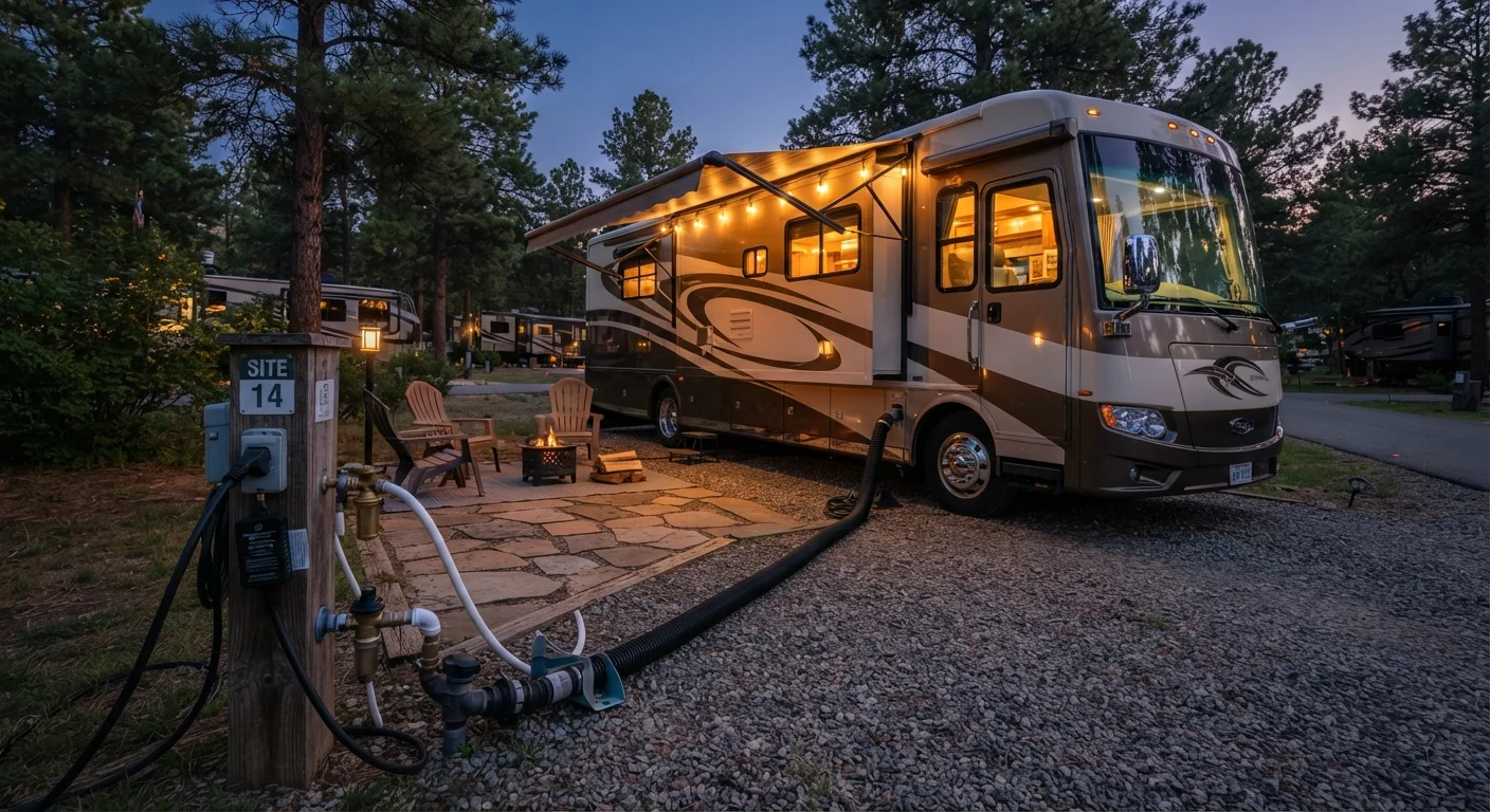 RV Hookup Connections Explained: Shore Power, Water, and Sewer